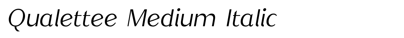 Qualettee Medium Italic